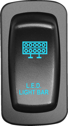 Moose Utility - Moose Utility Low Profile Rocker Switch - Light Bar - Blue - LLB-CAR-B