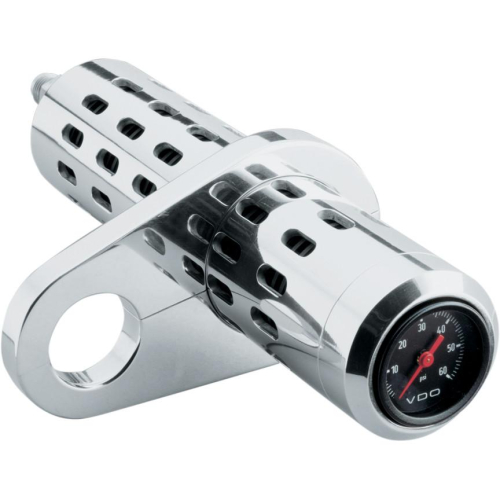 Pro-One Performance - Pro-One Performance Oil Cooler Kit for 1 1/2in. Frame Tubes with Temp Gauge - Chrome - 201100