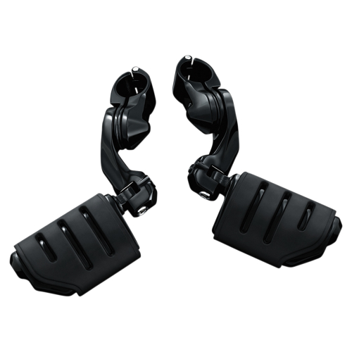 Kuryakyn - Kuryakyn Trident Dually Pegs Tour-Tech Adjustable Cruise Mounts - Short Arm - Gloss Black - 7583