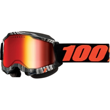 100% - 100% Accuri 2 Snow Goggles - 50022-00007 - Geospace/Black/Orange / Red Mirror Lens - OSFM
