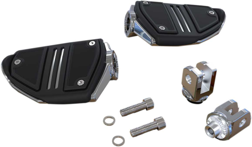 Ciro - Ciro Twin Rail Footrests with M-Eight Softail Driver Mounts - Chrome - 61407