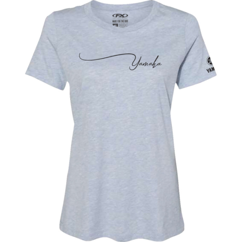 Factory Effex - Factory Effex Yamaha Signature Womens T-Shirt - 27-87246 - Light Heather Blue - X-Large