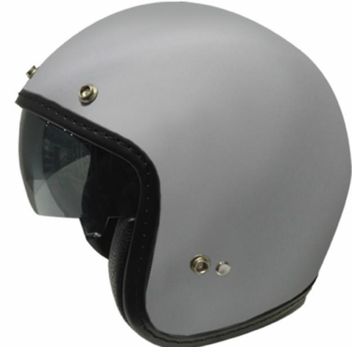 Zoan - Zoan 3/4 Retro Solid Helmet - 032-143 - Silver - X-Small