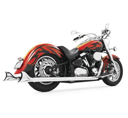 Freedom Performance - Freedom Performance Sharktail Dual Exhaust System - Long Length - Chrome - MK00047