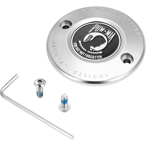 Figurati Designs - Figurati Designs Timing Cover - Stainless Steel with POW MIA - 2 Hole - FD50-TC-2H-SS