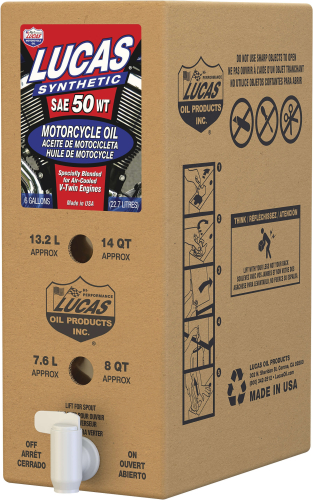 Lucas Oil - Lucas Oil High Performance Synthetic Motorcycle Engine Oil - 50W - 6 gal. - 18035