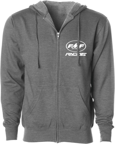 FMF Racing - FMF Racing Race Zip Fleece Hoody - HO9122900-GRY-XL - Gray - X-Large