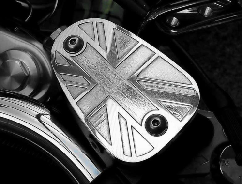 Motone - Motone Union Jack Billet Master Cylinder Caps - SNG206