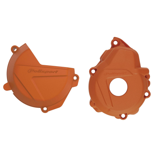 Polisport - Polisport Clutch/Ignition Cover Kit - Orange - 90983