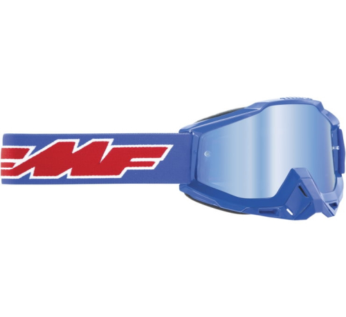FMF Racing - FMF Racing PowerBomb Rocket Goggles - F-50037-00002 - Rocket Blue / Blue Mirror Lens - OSFM