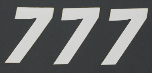 N-Style - N-Style SX Pros Jr. Stick-On Number - 4in. - No.7 - White - NSX4-7W