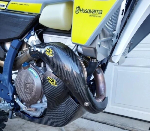 P3 - P3 Header Heat Shield - Carbon Fiber - 201087