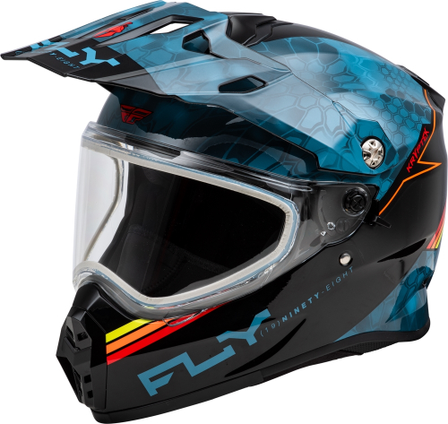 Fly Racing - Fly Racing Trekker Cold Weather Conceal Helmets with Dual Shields - 73-31359L - Slate/Black/Red - Large