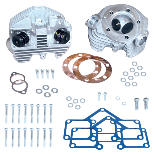 S&S Cycle - S&S Cycle Super Stock Cylinder Heads (Rubber Band Intake) - Stock Bore - Natural Finish - 90-1498