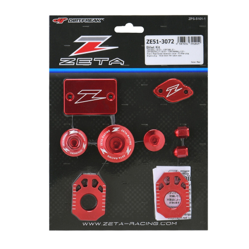 ZETA - ZETA Billet Kit - Red - ZE51-3072