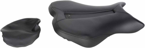 Saddlemen - Saddlemen Gel-Channel Track - CF One-Piece Solo Seat with Rear Cover - 0810-T131
