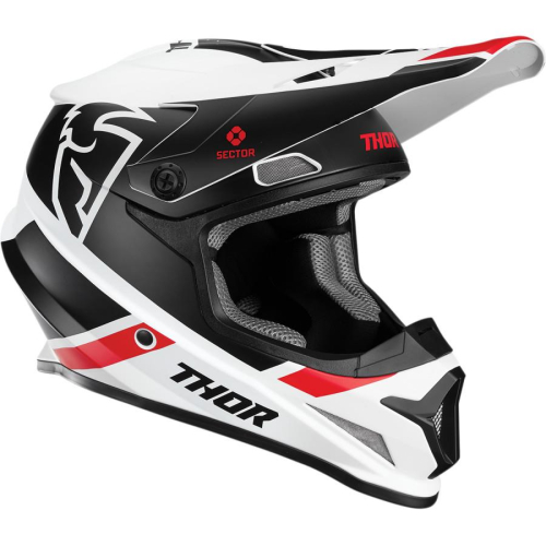 Thor - Thor Sector Split Helmet - 0110-6217 - White/Black - Small