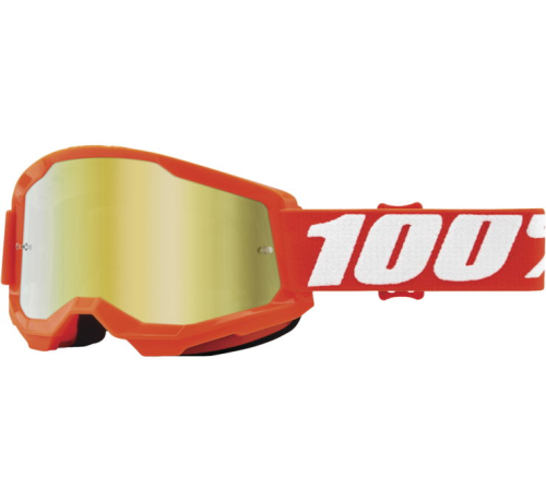 100% - 100% Strata 2 Goggles - 50028-00005 - Orange / Gold Mirror Lens - OSFM