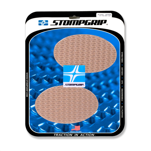 Stompgrip - Stompgrip Icon Profile Oval Tank Grips - Clear - 50-14-0003