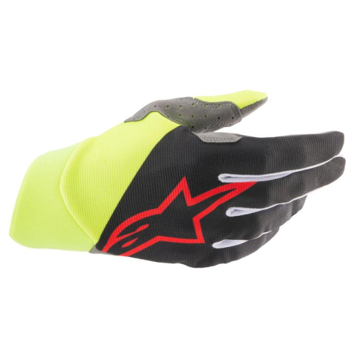Alpinestars - Alpinestars Dune Gloves - 3562521-1533-LG - Black/Yellow Fluo/Bright Red - Large