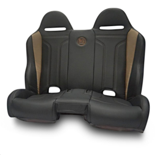BS Sand - BS Sand Performance Front/Rear Bench Seat - Diamond - Black/Red - PEBECBDTR
