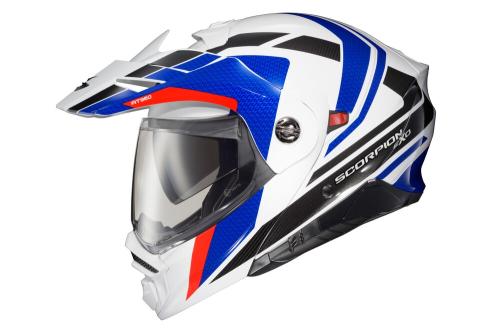 Scorpion - Scorpion EXO-AT960 Hicks Helmet - 96-1165 - White/Blue - Large