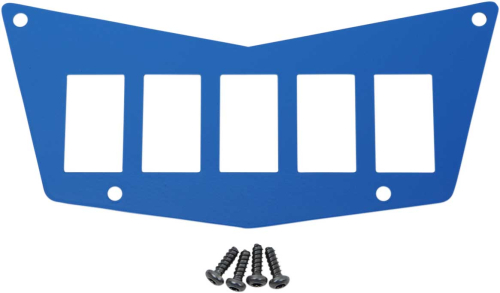 Moose Utility - Moose Utility Center 5 Switch Dash Plate - Blue - 100-4382-PU