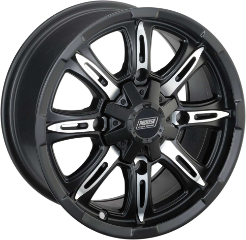 Moose Utility - Moose Utility 423X ATV/UTV Front Wheel - 14x7 - 5.5+1.5 Offset - 4/110 - Black - 0230-0792