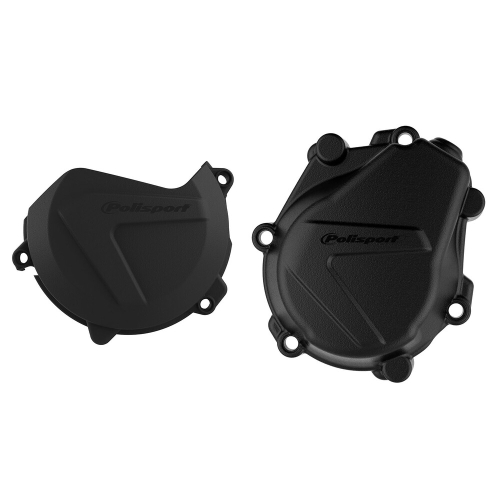 Polisport - Polisport Clutch/Ignition Cover Kit - Black - 90985