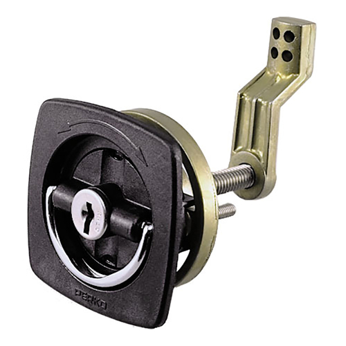 Perko - Perko Black Flush Lock - 2.5" x 2.5" w/Offset Cam Bar &amp; Flexible Polymer Strike