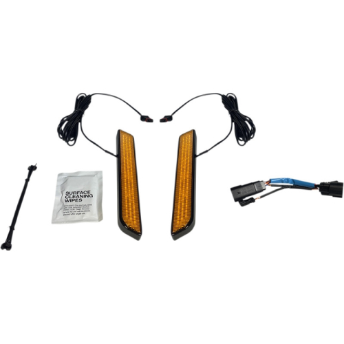 Custom Dynamics - Custom Dynamics LED Front Fork Lightz - Amber Lens/Black Finish - CD-FORK-SS8-AB