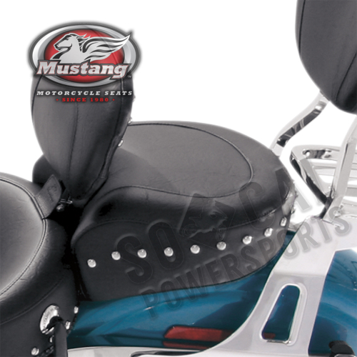 Mustang - Mustang Wide Touring Studded Recessed Rear Seat - 79347