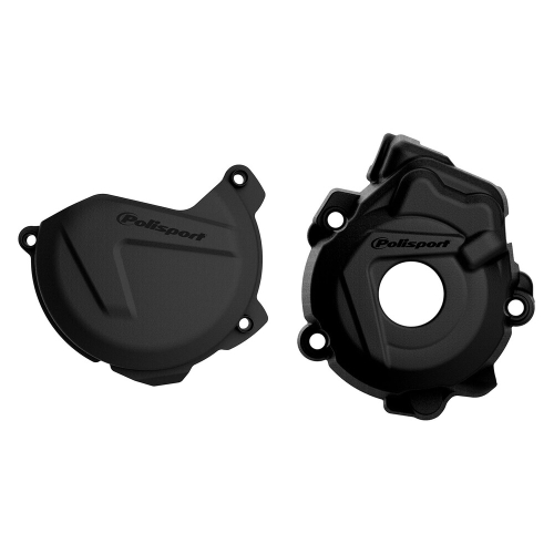 Polisport - Polisport Clutch/Ignition Cover Kit - Black - 90970