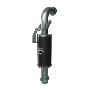 Straightline Performance - Straightline Performance Lightweight Carbon Stainless Silencer - 134-202