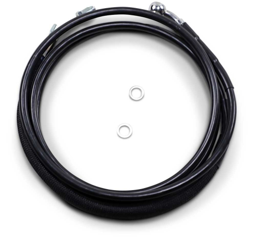 Drag Specialties - Drag Specialties Black Vinyl Coated Hydraulic Clutch Line - +12in. - 0661-0048