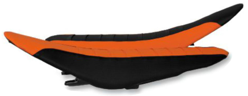 FLU Designs Inc. - FLU Designs Inc. Team Issue Pleated Grip Seat Cover - Black/Orange - 55300