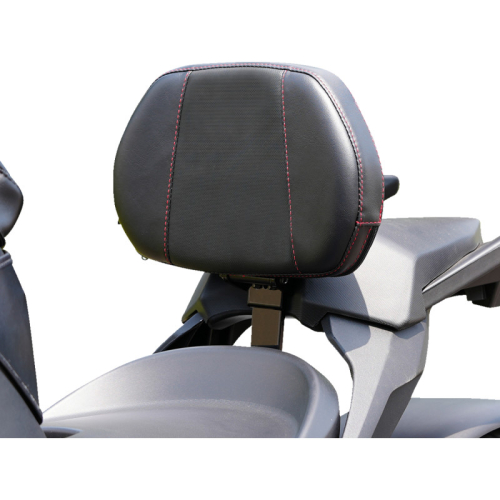 Show Chrome - Show Chrome Grande Backrest - Driver - Black with Red Stitching - 41-416GCRED