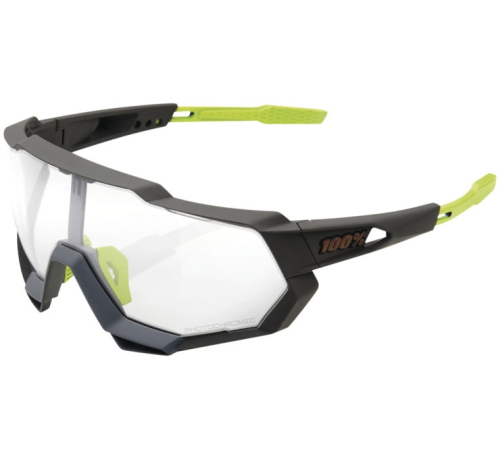 100% - 100% Speedtrap Sunglasses - 60012-00006 - Soft Tact Cool Gray / Photochromic Lens - OSFM