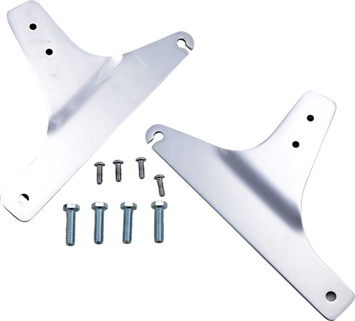Khrome Werks - Khrome Werks Sissy Bar Sideplates - Chrome - 263608A