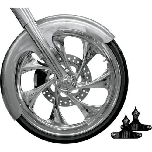 RC Components - RC Components Front Fender Kit for 23in. Wheel - Builder Cut - Black Adapters - FNDRKT23-B