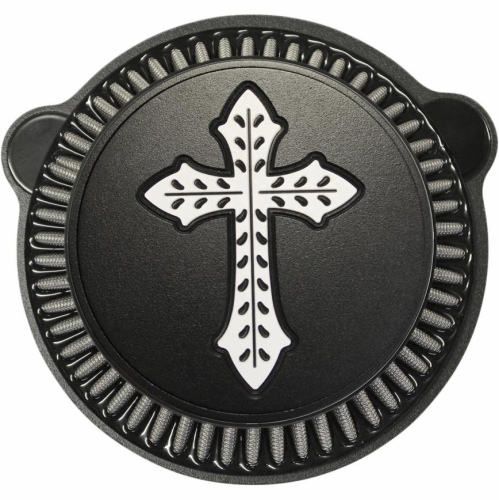 LA Choppers - LA Choppers Air Cleaner Assembly - Spanish Cross - Black - LA239600B
