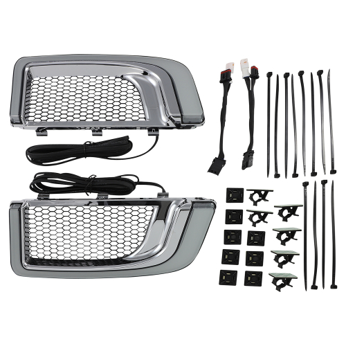 Kuryakyn - Kuryakyn Tracer LED Fairing Lower Grills - Chrome - 5063