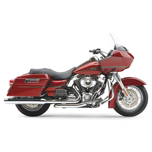 Cobra - Cobra PowerPort Dual Head Pipes - Chrome Heat Shields - 6252