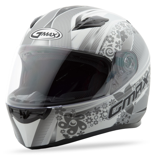 G-Max - G-Max FF49 Elegance Helmet - G7492246 TC-12F - Flat White/Silver - Large
