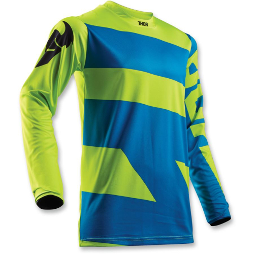 Thor - Thor Pulse Level Youth Jersey - XF-2-2912-1496 - Electric Blue/Lime - Small