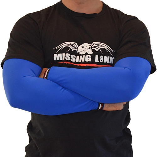 Missing Link - Missing Link Armpro Sleeves - APBLM - Solid Blue - Medium