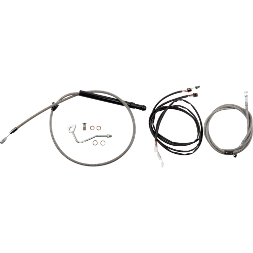 Burly Brand - Burly Brand Extended Cable/Brake Line Kit for 13in. Ape Handlebar - Stainless Steel - B30-1316