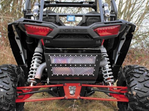 ModQuad - ModQuad Exhaust Cover - Black/Silver - RZR-EX-1K