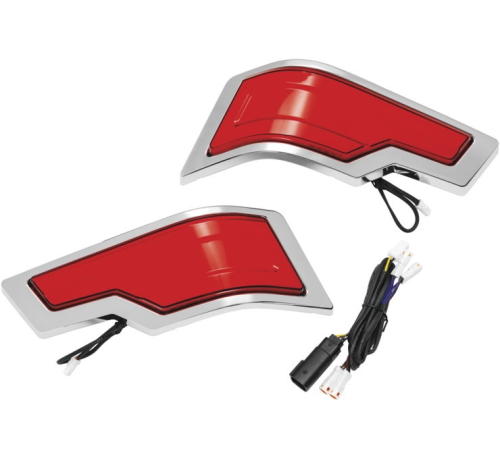 Kuryakyn - Kuryakyn Tracer Tour-Pak Light - Chrome Light with Red Lens - 2954