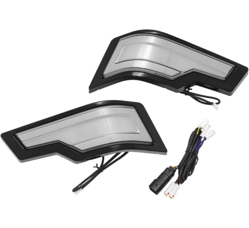 Kuryakyn - Kuryakyn Tracer Tour-Pak Light - Gloss Black Rear Light with Smoke Lens - 2955